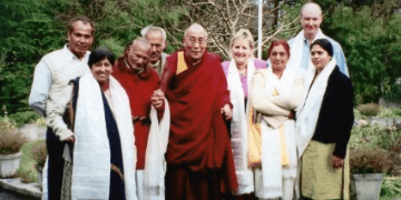 Swami Aliananda Paramahansa and the Dalai Lama